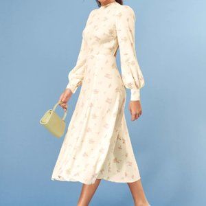 Reformation Abigale Midi Dress in Vacation Floral Print